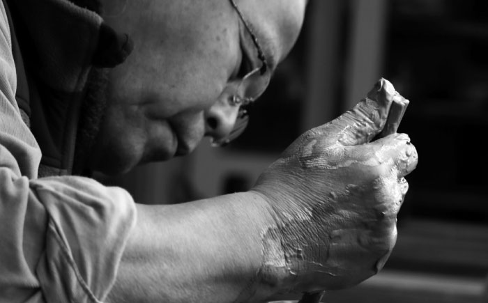 【唐津焼】絵粉引花入 / 花瓶 / 佐賀県 / 大杉皿屋窯 [41ABAC006]