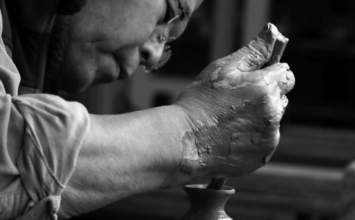 【唐津焼】粉引花入 / 花瓶 / 佐賀県 / 大杉皿屋窯 [41ABAC007]