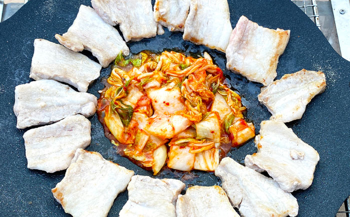 佐賀ギョプサルセット2人前 / 豚肉 焼肉 キムチ / 佐賀県 / 有限会社乃市商店 [41AHDB001]