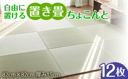 フローリング置き畳「ちょこんと」12枚セット / 家具 / 佐賀県 / 株式会社WT（青畳工房） [41AAAX007]