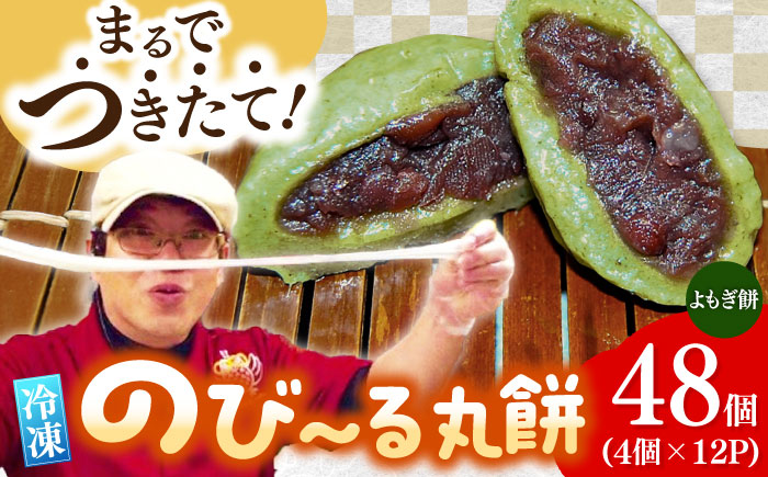 自慢の杵つきよもぎ餅（冷凍）計48個入（40g×4個入×12P） / もち / 佐賀県 / 旬菜舎さと山 [41AABM027]