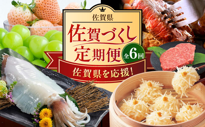 【2026年発送分 先行予約】【全6回定期便】佐賀県の生産者を応援！佐賀づくし定期便 / 佐賀牛 いかしゅうまい シャインマスカット 米 いちご ハンバーグ いか / 佐賀県ふるさと納税 [41AAZZ018]