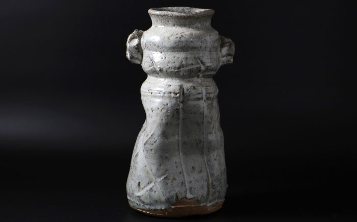 【唐津焼】斑唐津花入 / 花瓶 / 佐賀県 / 大杉皿屋窯 [41ABAC010]