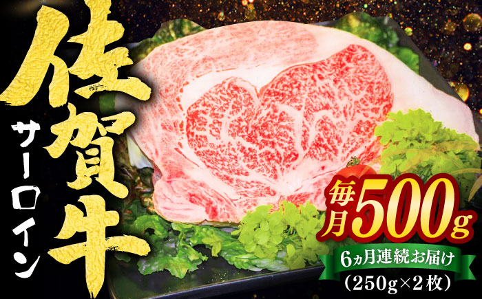 【全6回定期便】佐賀牛サーロインステーキ 計3kg（250g×2枚×6回） / 牛肉 / 佐賀県 / ヤマサン食品 [41ADAA009]
