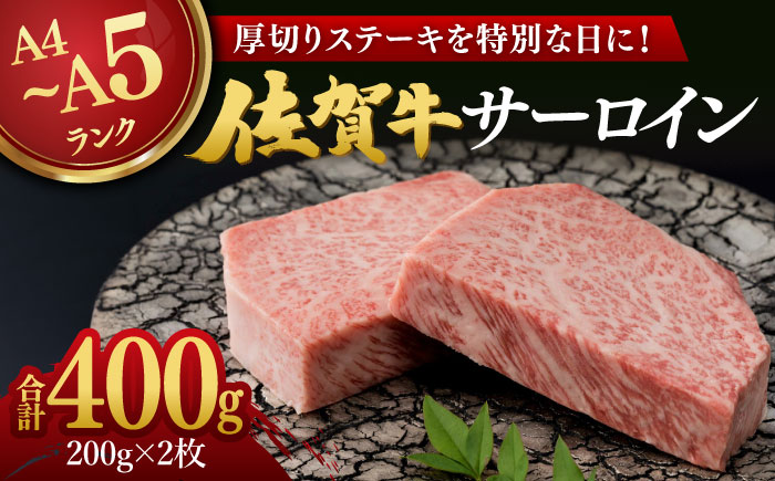 佐賀牛 厚切り サーロインステーキ 計400g（200g×2枚） / 牛肉 / 佐賀県 / 株式会社弥川畜産 [41ADCI003]