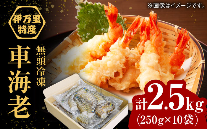 【加熱用】伊万里特産 無頭冷凍車海老 計2.5kg（250g×10袋） / えび / 佐賀県 / 株式会社拓水 伊万里クルマエビセンター [41AEAJ010]
