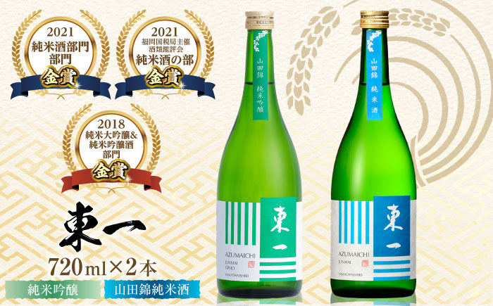 東一 純米吟醸・山田錦純米酒 720ml×2本 / 日本酒 / 佐賀県 / 有限会社嬉野酒店 [41AIAA018]