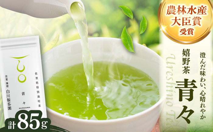 【ロマ佐賀】嬉野茶「青々」1袋 / お茶 / 佐賀県 / 白川製茶園 [41AIAB017]