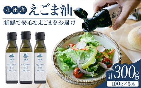 九州産えごま油100g×3本セット / 国産 調味料 / 佐賀県 / 株式会社中村 [41AJCN001]
