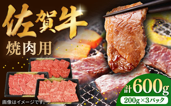 佐賀牛焼肉用 計600g（200g×3パック） / 牛肉 / 佐賀県 / 株式会社中山牧場 [41AOCW012]
