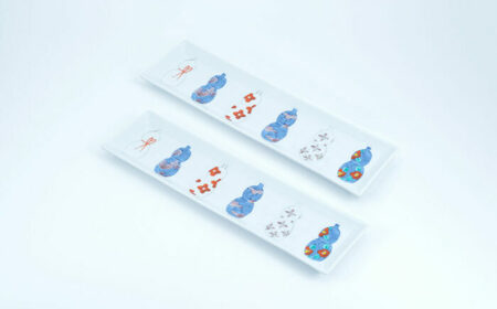 【ロマ佐賀】【有田焼】六瓢（むびょう） 長角皿2点セット / 食器 / 佐賀県 / 株式会社まるぶん [41APCD028]