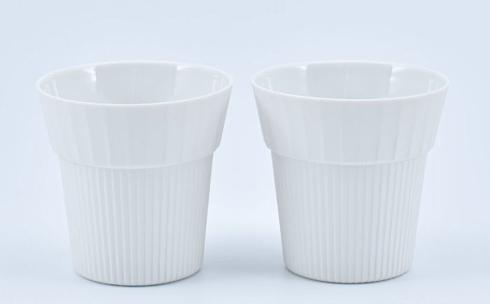 【ロマ佐賀】【有田焼】UTSUA Cup Medium Gloss white カップ2点  / 食器 / 佐賀県 / 株式会社まるぶん [41APCD069]