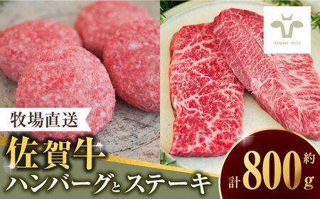 【ロマ佐賀】佐賀牛100％ハンバーグ4個と赤身ステーキ300g / 牛肉 / 佐賀県 / 有限会社佐賀セントラル牧場 [41ASAA090]