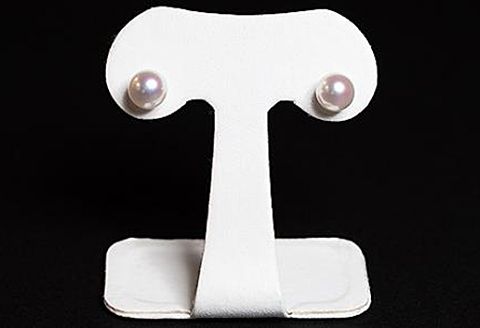 艶エレガント9mmアコヤ真珠直付けピアス：C184-011