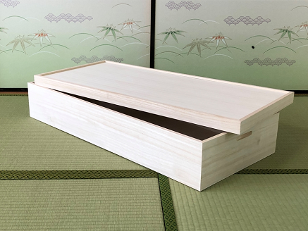 桐たんす 着物収納の定番 桐箱1段 KR-8M：B505-001