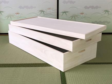 桐たんす 着物収納の定番 桐箱2段 KR-1M：B535-004