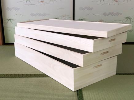 桐たんす 着物収納の定番 桐箱3段 KR-9M：B580-005