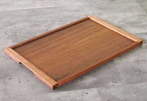 お盆（ウォールナット）：B320-002