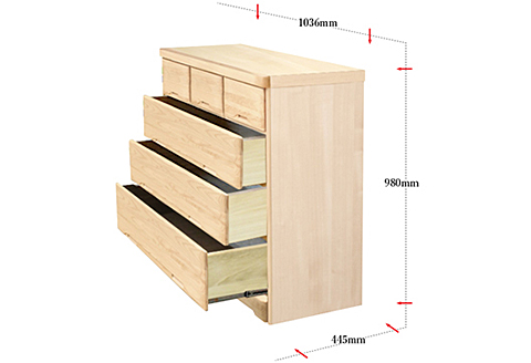 105-4箪笥 ヒノキ【諸富家具】：C181-002