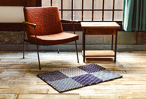 鍋島緞通【手織り】60×90cm 和の六彩：C711-005