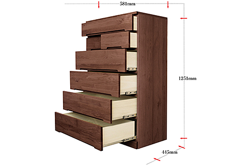60HCBR 無垢材を使用したチェスト【諸富家具】：C140-008