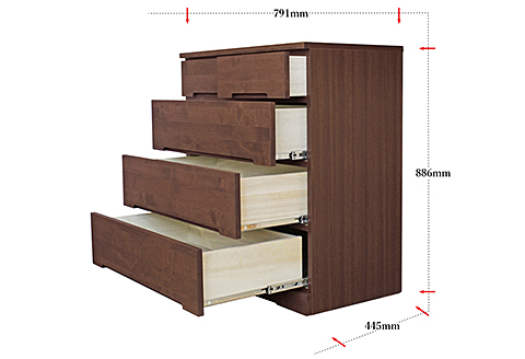 80LCBR　無垢材を使用したチェスト【諸富家具】：C130-002