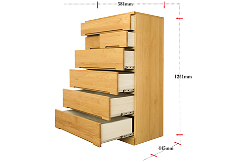 60HCNA 無垢材を使用したチェスト【諸富家具】：C140-009