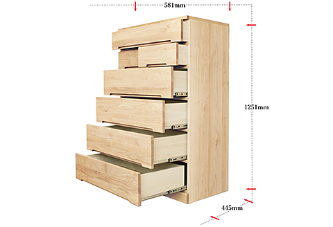 60HCWH 無垢材を使用したチェスト【諸富家具】：C140-010
