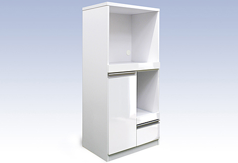 60レンジ台 クオーネ（白）【諸富家具】：C103-010