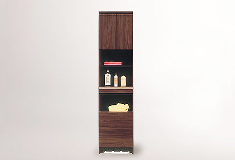 45幅ランドリー隙間収納（BR）【諸富家具】：C129-003