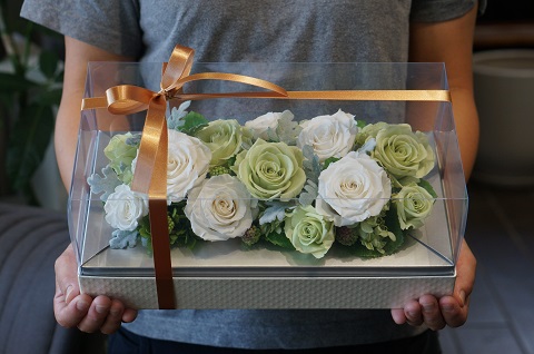 プリザーブドフラワーBOX L：B425-002
