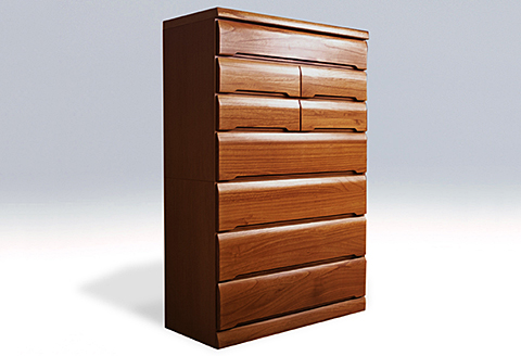 100HC無垢材使用チェスト蓮（BR）【諸富家具】：C193-002