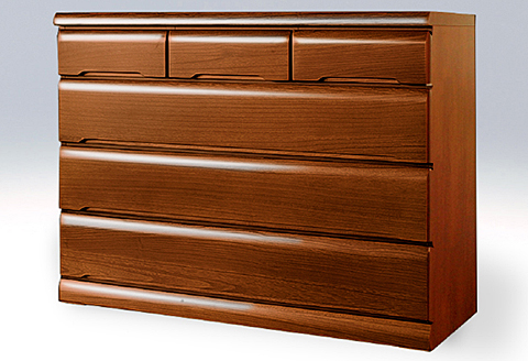 120LC無垢材使用チェスト蓮（BR）【諸富家具】：C173-004