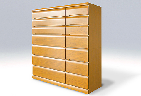 150HC無垢材使用チェスト蓮（NA）【諸富家具】：C285-005