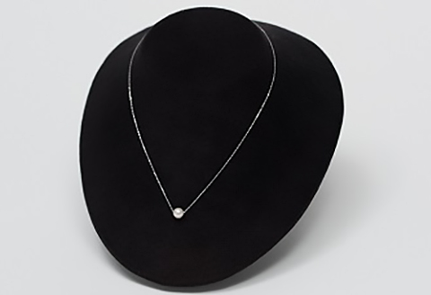 可愛いアコヤパール一粒バーネックレス：B930-004