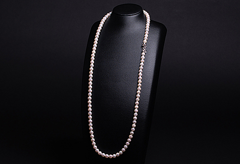 多様！真円系アコヤ真珠ロングネックレス：C917-003