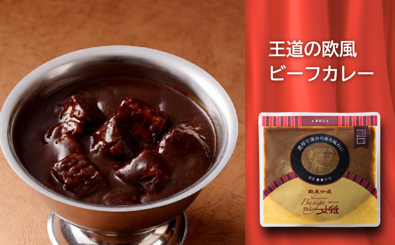 白山文雅カレー２種セット（ビーフ・チキン）：B110-026