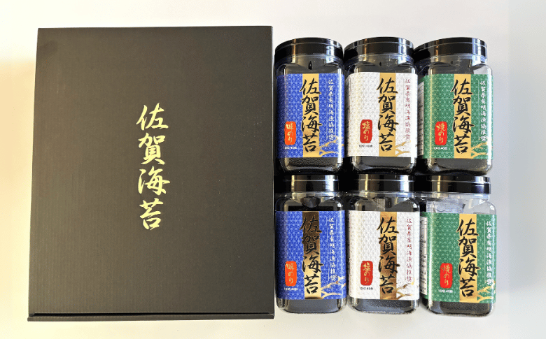 漁協推奨佐賀海苔6本セット 焼きのり 味のり 塩のり 各2本：B135-019