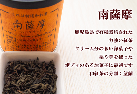 和紅茶の産地応援！人気の和紅茶リーフセット（4缶）：B150-048