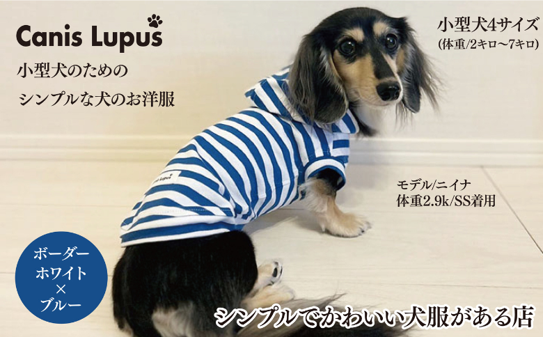 オーナー様とお揃いで着れるボーダーパーカー：B250-016