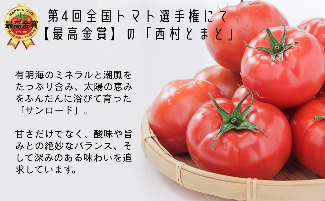 【期間限定】第4回全国トマト選手権にて【最高金賞】の「西村とまと」 3月～5月発送 トマト 野菜 産地直送 佐賀県 佐賀市：B290-009