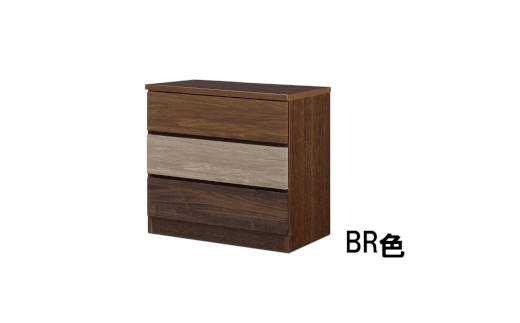 スリムチェスト ワルツ 幅70-3段 隙間収納【諸富家具】：B890-005