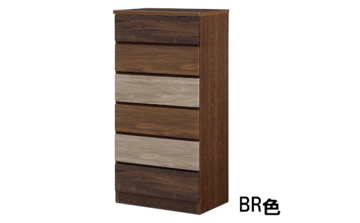 スリムチェスト ワルツ 幅60-6段 隙間収納【諸富家具】：C145-006