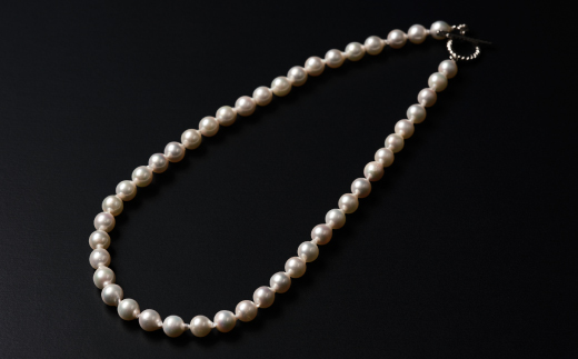 大人カジュアル♪マンテル留め具のアコヤ真珠ネックレス 44cm ジュエリー アクセサリー ネックレス 真珠 パール 美穂野 佐賀市 ：C167-011
