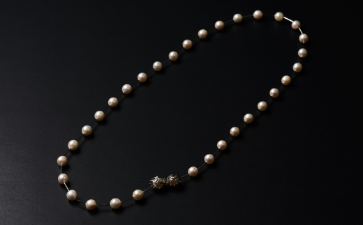 7.5-8アコヤ真珠シルバーパイプステーションネックレス60 ジュエリー アクセサリー ネックレス シンプル エレガント 真珠 パール 美穂野 佐賀市 ：C200-046