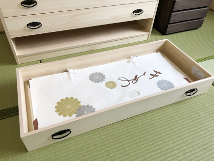 桐たんす 総桐着物チェスト深6段 NKT-6：C153-004