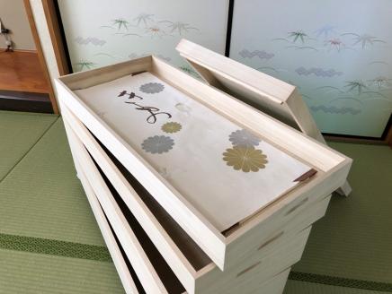 桐たんす 総桐着物収納4段キャスター付 KR-4CM：B690-002