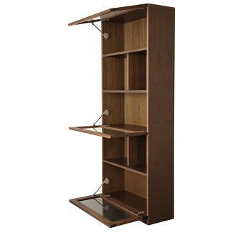 クォータ80キャビネット 3ドア WN【諸富家具】：C604-002