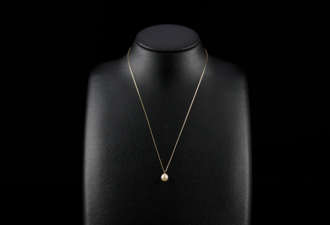 6.5ミリ可愛いアコヤバロックパールペンダントネックレス：B510-001