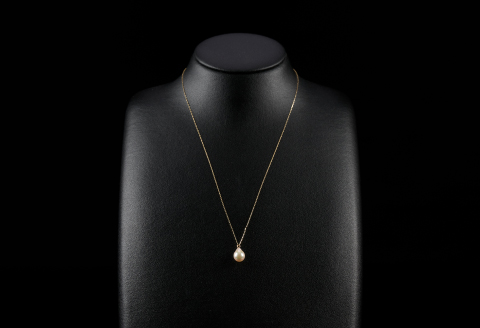 7ミリ可愛いアコヤバロックパールペンダントネックレス：B580-006